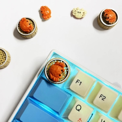 Dropshipping Hairy Crabs  Artisan Resin Food Keycaps ESC Cherry MX for Mechanical Gaming Keyboard